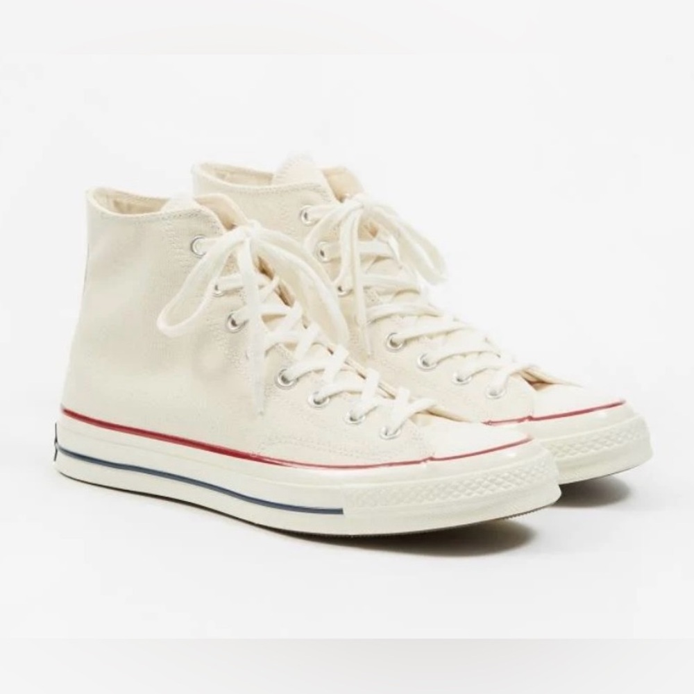 White High-Top Converse Sneakers Canvas